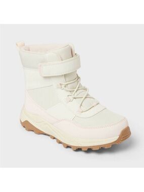 Kids High-Top Winter Boots - Cream & Light Pink